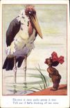 CPA Negre Enfant de couleur Cigogne