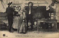 CPA Folklore Auvergne La Bourree