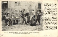 VINTAGE POSTCARD Auvergne Folklore The bourree of Velay