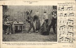 CPA Folklore Auvergne La Bourree du Velay