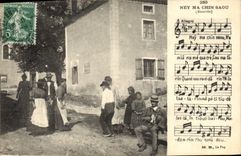 CPA Folklore Auvergne La Bourree Ney Ma Chin Saou