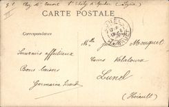 CPA Folklore Auvergne La danse de la Bourree 