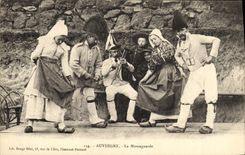 VINTAGE POSTCARD Auvergne Folklore the Mountain one