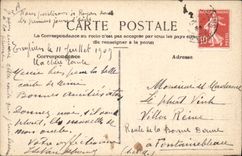 CPA Bateau (dessin a la main) 1909