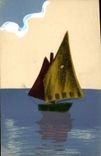 CPA Bateau (dessin a la main) 