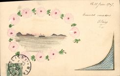 CPA Bateau (dessin a la main) 