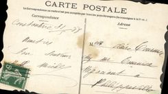 CPA Fleurs (dessin a la main) 