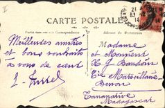 CPA Fleurs (dessin a la main) 