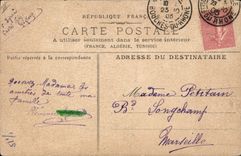 CPA Fleurs (dessin a la main) 