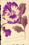 CPA Fleurs (dessin a la main) 