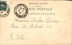 CPA Fleurs (dessin a la main) 