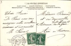 La POSTAL Napoleon 1r Legrip de la VENDIMIA el emperador recibe con el paladar de Tileries a condesa de Bonchamps Musee de Versalles