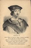 Rey de Francia de Charles VIII de la POSTAL de la VENDIMIA