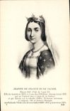POSTAL Jeanne de Francia de la VENDIMIA o de Valois