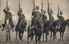 Algerino de Militaria Spahis de la POSTAL de la VENDIMIA