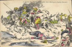 CPA Militaria Le general Von Freise fait prisonnier dans le Nord par les Goumiers marocains