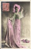 VINTAGE POSTCARD Theater Kara Woman
