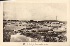 CPA Polaire Amerique du Nord La debacle des glaces au milieu de Juin