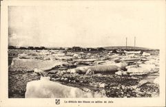 CPA Polaire Amerique du Nord La debacle des glaces au milieu de Juin