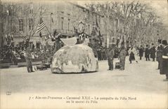 VINTAGE POSTCARD Polar Aix in Provence Carnival XXII the conquest of the North pole or the secrecy of the Pole