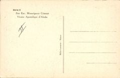 CPA Polaire Amerique du Nord Son ex Monseigneur Crimont Vicaire apostolique d'Alasak Chien