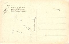 La POSTAL Polaire Norteamérica de la VENDIMIA la curación de la misión del Polo Norte del iglú de Mary S suena Alaska ártica