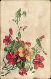 CPA (dessin la main) Fleurs