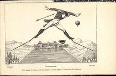 POSTAL Napoleon 1r Fontainebleau de la VENDIMIA de la tapa en parte inferior o las causas y los efectos