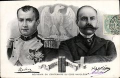 Recuerdo de Napoleon de la POSTAL de la VENDIMIA 1r del centenario del águila de Napoleon del código