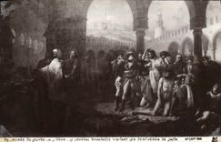 CPA Napoleon 1er Musee du Louvre Paris Gros Le general Bonaparte visitant les perstiferes de Jaffa