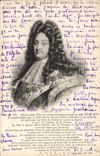 Rey de Francia de louis XIV de la POSTAL de la VENDIMIA