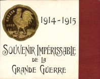 CPA Coq Poule Souvenir Grande Guerre 1914 1915 Militaria