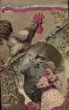 CPA Coq Poule Militaria