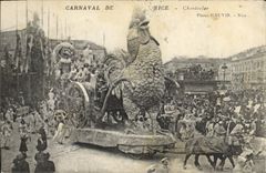 CPA Coq Poule Carnaval de Nice Chantecler