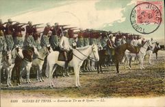 CPA Militaria Exercice de tir au 4eme Spahis