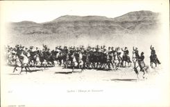 CPA Militaria Spahis Charge de cavalerie