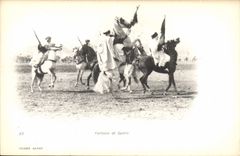 POSTAL Militaria Fantasie de Spahis de la VENDIMIA