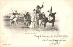 CPA Militaria Fantasia de Spahis