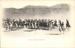 CPA Militaria Spahis Charge de cavalerie