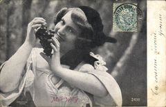 VINTAGE POSTCARD Theater Woman Miss Willy