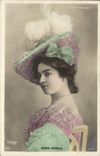 VINTAGE POSTCARD Theater Conservatory Woman Madia Borelli