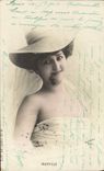 VINTAGE POSTCARD Theater Marville Woman