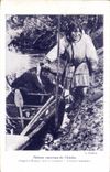 CPA Polaire Pecheur esquimau de l'Alaska 
