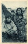 VINTAGE POSTCARD Polaire Eskimo Family Rings Arctic Alaska
