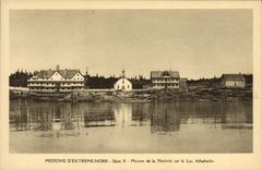 CPA Polaire Missions d'Extreme Nord Mission de la nativite sur le lac Athabaska