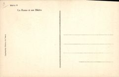 CPA Polaire Un renne et son maitre