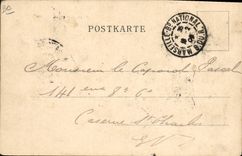 VINTAGE POSTCARD Fantasy Illustrator the village of Knocke Mill Advent