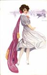 CPA Fantaisie Illustrateur Chantecler Femme Taureau Corrida