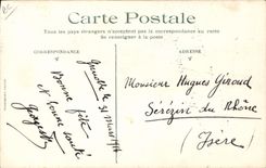 VINTAGE POSTCARD (drawing the hand) Pierrot