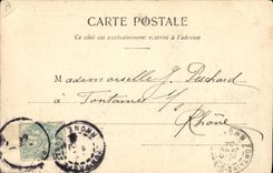 VINTAGE POSTCARD Boat of sin paimpol Departure of the Gravels for New Ground Botrel